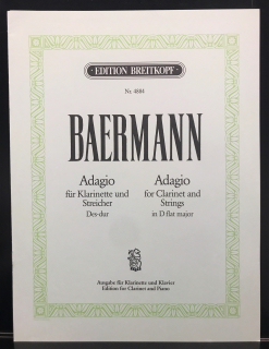 Baermann: Adagio Des-dur i gruppen Noter & böcker / Klarinett / Kammarmusik med klarinett hos musikskolan.se (BRKPB4947)