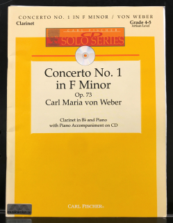 Weber: Concerto No. 1 in F Minor Op. 73 i gruppen Noter & böcker / Klarinett / Playalong för klarinett hos musikskolan.se (CFW2587)