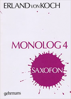 Koch: Monolog 4 - Sax + Pi i gruppen Noter & böcker / Saxofon / Klassiska noter hos musikskolan.se (CG5932)