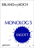 Koch: Monolog 5 Fagott i gruppen Noter & böcker / Fagott / Klassiska noter hos musikskolan.se (CG5933)