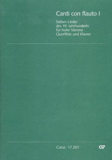 Canti con flauto I (7 Lieder 1800-talet) /Så fl pi i gruppen Noter & böcker / Flöjt / Flöjt med sång och instrument hos musikskolan.se (CV17.201)