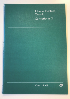 Quantz: Flöjtkonsert i G-dur (Partitur) i gruppen Noter & böcker / Flöjt / Flöjt med stråkinstrument hos musikskolan.se (CV1700900)