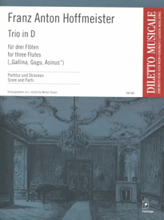 Hoffmeister: Trio in D für drei Flöten Gallina, Gugu, Asinus i gruppen Noter & böcker / Flöjt / Trios: tre flöjter hos musikskolan.se (DM580)