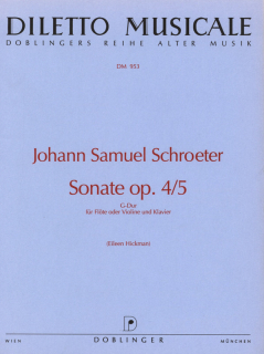 Schroeter: Sonata G-Dur op. 4/5 i gruppen Noter & böcker / Flöjt / Flöjt med pianoackompanjemang hos musikskolan.se (DM953)