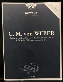 Weber: Concerto No. 2 Op. 74 in E flat Major - Kl+Pi CD i gruppen Noter & böcker / Klarinett / Playalong för klarinett hos musikskolan.se (DOW07500400)