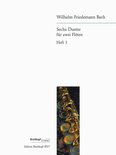 Bach W.Fr.: 6 Duette Band 1 (1-3) /2 Fl i gruppen Noter & böcker / Flöjt / Duetter - 2 flöjter / 2 flöjter+piano hos musikskolan.se (EB8517)
