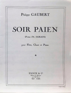 Gaubert: Soir Paien /Så+Fl+Pi i gruppen Noter & böcker / Flöjt / Flöjt med sång och instrument hos musikskolan.se (EC6904)