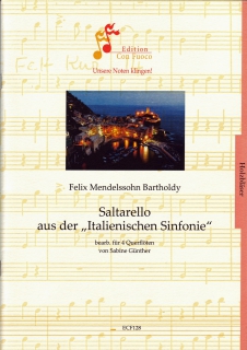 Mendelssohn: Saltarello aus der Italienischen Sinfonie i gruppen Noter & böcker / Flöjt / Flerstämmigt/Ensemble hos musikskolan.se (ECF128)