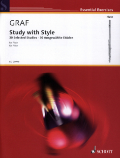Graf: Study with Style i gruppen Noter & böcker / Flöjt / Spelskolor, etyder och övningar hos musikskolan.se (ED20945)