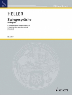 Heller: Dialogues - 9 duetter /Fl+Klar i gruppen Noter & böcker / Klarinett / Kammarmusik med klarinett hos musikskolan.se (ED22017)