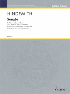 Hindemith: Sonate - valt/althorn eller saxofon + piano i gruppen Noter & böcker / Saxofon / Klassiska noter hos musikskolan.se (ED4635)