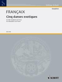 Francaix: Cinq Danses Exotique - Sax + Pi i gruppen Noter & böcker / Saxofon / Klassiska noter hos musikskolan.se (ED4745)