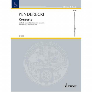 Penderecki: Concerto Flöjt + piano i gruppen Noter & böcker / Flöjt / Flöjt med pianoackompanjemang hos musikskolan.se (ED8108)
