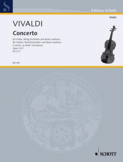 Vivaldi: Violinkonsert RV317 i g-moll för violin och piano i gruppen Noter & böcker / Violin / Klassiska noter hos musikskolan.se (ED901)