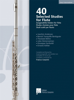 40 Selected Studies for Flute i gruppen Noter & böcker / Flöjt / Spelskolor, etyder och övningar hos musikskolan.se (EFC016-B)
