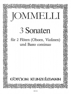 Jommelli: 3 sonatas for two flutes (or oboes/violins) and basso continuo i gruppen Noter & böcker / Oboe / Kammarmusik med oboe hos musikskolan.se (EKGM291)