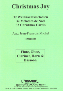Christmas Joy - 32 julmelodier (blåskvintett) i gruppen Noter & böcker / Flöjt / Flöjt med blåsinstrument hos musikskolan.se (EMR8233)