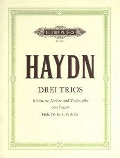 Haydn: Three trios for clarinet violin and cello/fagott i gruppen Noter & böcker / Fagott / Kammarmusik med fagott hos musikskolan.se (EP12888)