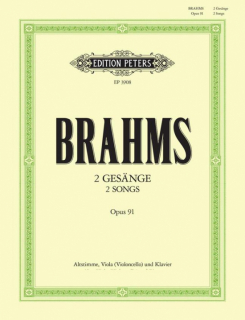 Brahms: 2 Gesänge opus 91 för alt, viola och piano i gruppen Noter & böcker / Sång och kör / Klassisk sång hos musikskolan.se (EP3908)