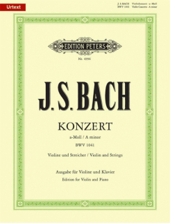 Bach: Violinkonsert a-moll BWV 1041 i gruppen Noter & böcker / Violin / Klassiska noter hos musikskolan.se (EP4996)