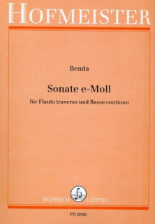 Benda: Sonat e-moll för flöjt och bc i gruppen Noter & böcker / Flöjt / Flöjt med pianoackompanjemang hos musikskolan.se (FH2030)