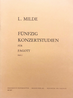Milde: 50 Konzertstudien op. 26 Heft 2 för Fagott i gruppen Noter & böcker / Fagott / Spelskolor, etyder och övningar hos musikskolan.se (FH3027)