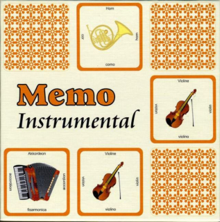 Memoryspel instrument 4 språk i gruppen Instrument & tillbehör / Lek & spel hos musikskolan.se (FH3851)