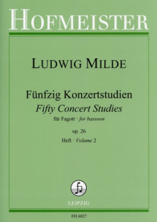 Milde: 50 Concert Studies op. 26  Vol 2 för Fagott i gruppen Noter & böcker / Fagott / Spelskolor, etyder och övningar hos musikskolan.se (FH6027)