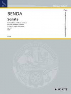 Benda: Sonate G-dur op 3/1 för flöjt och bc i gruppen Noter & böcker / Flöjt / Flöjt med pianoackompanjemang hos musikskolan.se (FTR9)