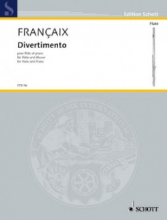 Francaix: Divertimento för flöjt och piano i gruppen Noter & böcker / Flöjt / Flöjt med pianoackompanjemang hos musikskolan.se (FTR96)