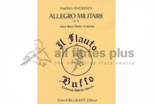Andersen: Allegro Militaire Op 48 flöjter och piano  i gruppen Noter & böcker / Flöjt / Duetter - 2 flöjter / 2 flöjter+piano hos musikskolan.se (GB3140)