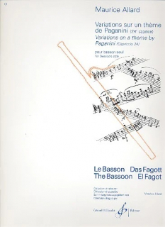 Allard: Variations Sur Un Theme De Paganini - 24E Caprice i gruppen Noter & böcker / Fagott / Klassiska noter hos musikskolan.se (GB3873)