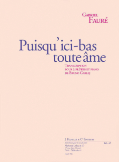 Fauré: Puisqu'ici bas /2 Fl+pi i gruppen Noter & böcker / Flöjt / Duetter - 2 flöjter / 2 flöjter+piano hos musikskolan.se (HA09706)