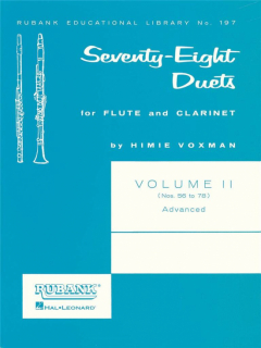 Voxman: 78 duets flöjt och klarinett Del 2 i gruppen Noter & böcker / Flöjt / Flöjt med blåsinstrument hos musikskolan.se (HAL4471050)