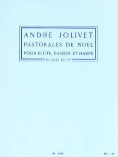 Jolivet: Pastorales de Noel /Fl  Fag  Hp (Pi) i gruppen Noter & böcker / Flöjt / Flöjt med blåsinstrument hos musikskolan.se (HE31254)