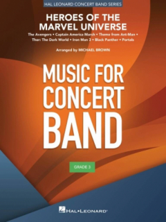 Brown: Heroes of the Marvel Universe för Concert Band stämmor och partitur i gruppen Noter & böcker / Blåsorkester / Blåsorkester, Concert band etc hos musikskolan.se (HL04008748)