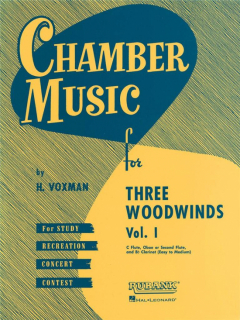 Voxman: Chamber music for three woodwinds Vol 1 fl+ob+kl i gruppen Noter & böcker / Flöjt / Flöjt med blåsinstrument hos musikskolan.se (HL04474580)