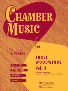Voxman: Chamber music for three woodwinds Vol 2 fl+ob+kl i gruppen Noter & böcker / Flöjt / Flöjt med blåsinstrument hos musikskolan.se (HL04474590)
