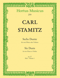 Stamitz: Sechs Duette op. 27 / Bd 1 i gruppen Noter & böcker / Flöjt / Duetter - 2 flöjter / 2 flöjter+piano hos musikskolan.se (HM259)
