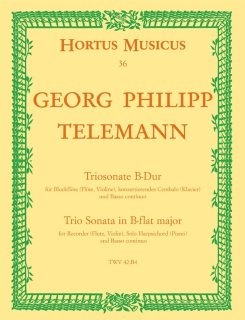 Telemann: Triosonat Bb-dur i gruppen Noter & böcker / Flöjt / Flöjt med pianoackompanjemang hos musikskolan.se (HM36)