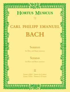 Bach  CPE: Sonaten 2 /Fl+bc i gruppen Noter & böcker / Flöjt / Flöjt med pianoackompanjemang hos musikskolan.se (HM72)