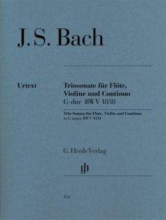 Bach: Triosonat G /Fl  Vl+Bc i gruppen Noter & böcker / Flöjt / Flöjt med stråkinstrument hos musikskolan.se (HN554)