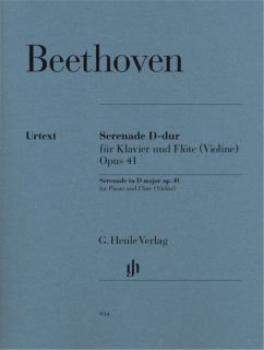 Beethoven: Serenade D-dur für Klavier und Flöte (Violine) opus 41 i gruppen Noter & böcker / Flöjt / Flöjt med pianoackompanjemang hos musikskolan.se (HN934)