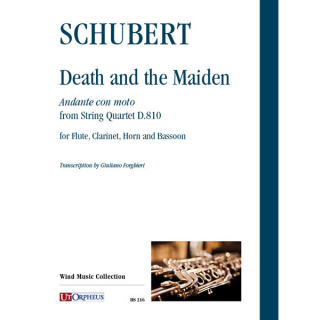 Schubert: The Death and the Maiden D minor D 810 (from String Quartet) Franz Schubert - Flute Clarinet Horn and Bassoon i gruppen Noter & böcker / Flöjt / Övrig kammarmusik med flöjt hos musikskolan.se (HS216)