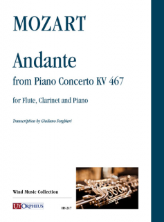 Mozart: Andante from Piano Concerto KV 467 for Flute Clarinet and Piano i gruppen Noter & böcker / Flöjt / Övrig kammarmusik med flöjt hos musikskolan.se (HS217)