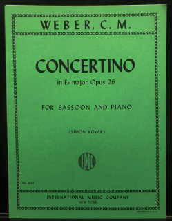Weber: Concertino op. 26 for Bassoon i gruppen Noter & böcker / Fagott / Klassiska noter hos musikskolan.se (IMC1030)
