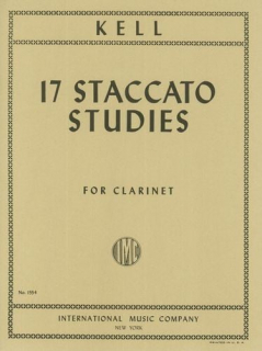 Kell: 17 Staccato studies for Clarinet i gruppen Noter & böcker / Klarinett / Spelskolor, etyder och övningar hos musikskolan.se (IMC1554)