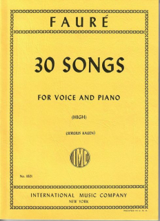 Fauré: 30 Songs for Voice and Piano High i gruppen Noter & böcker / Sång och kör / Klassisk sång hos musikskolan.se (IMC1601)