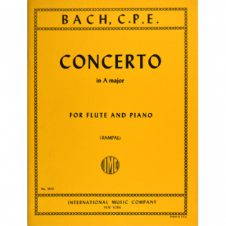 Bach CPE: Konsert A-dur /Fl+pi i gruppen Noter & böcker / Flöjt / Flöjt med pianoackompanjemang hos musikskolan.se (IMC1850)