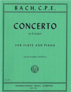 Bach  CPE: Konsert G-dur /Fl+pi i gruppen Noter & böcker / Flöjt / Flöjt med pianoackompanjemang hos musikskolan.se (IMC1974)